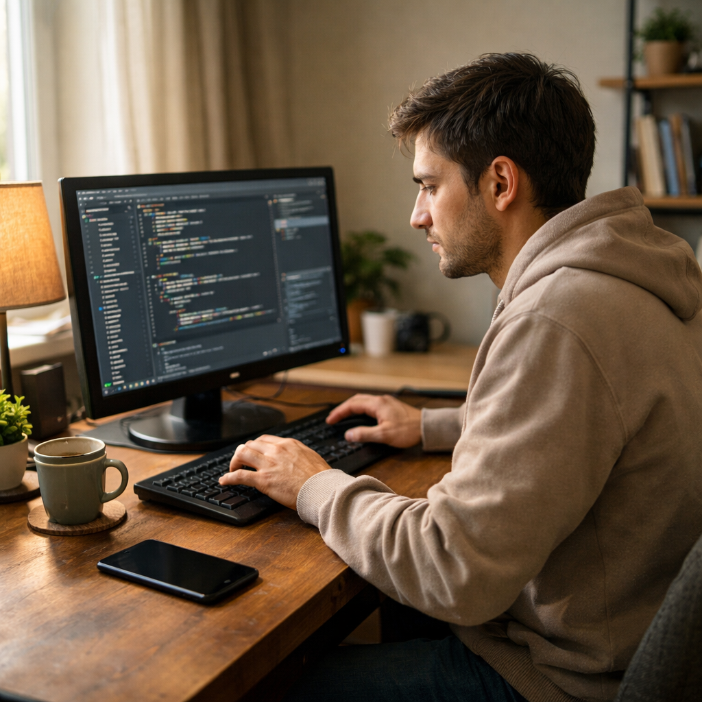 О вакансии — специалист за компьютером